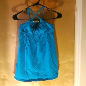 Crossed Blue Tank Top